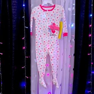 Little girls pink and white Floral onesie